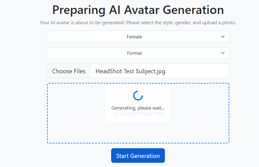 AI Avatar Generation