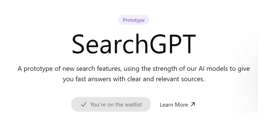 SearchGPT WaitList