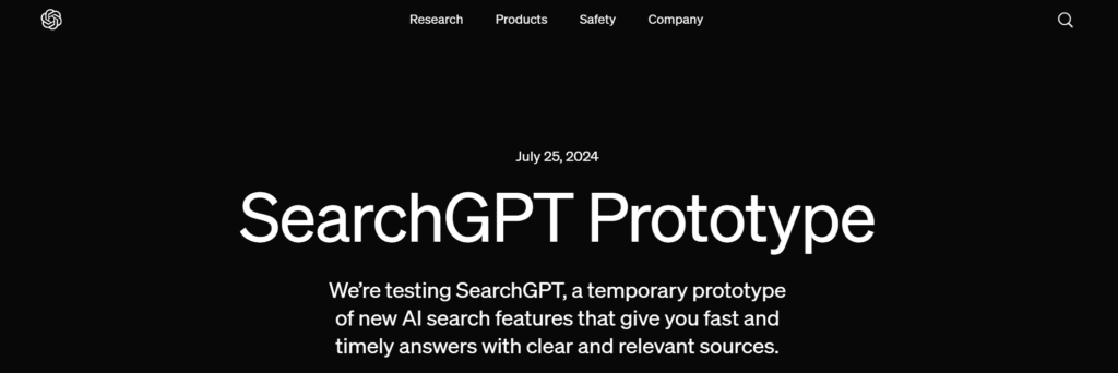 SearchGPT Prototype