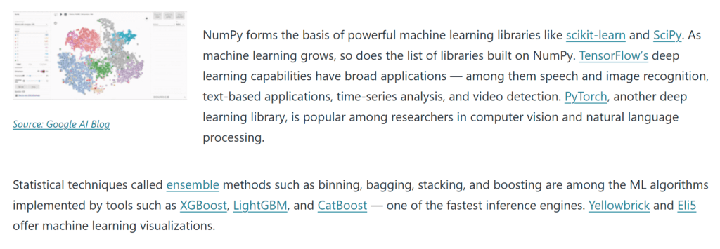 Machine Learning Applications