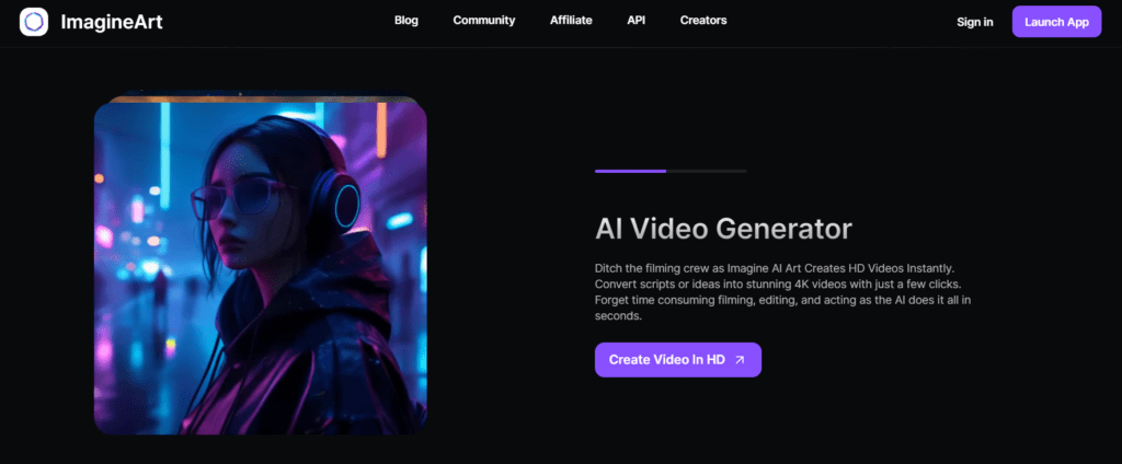 ImagineArt AI Video Generator