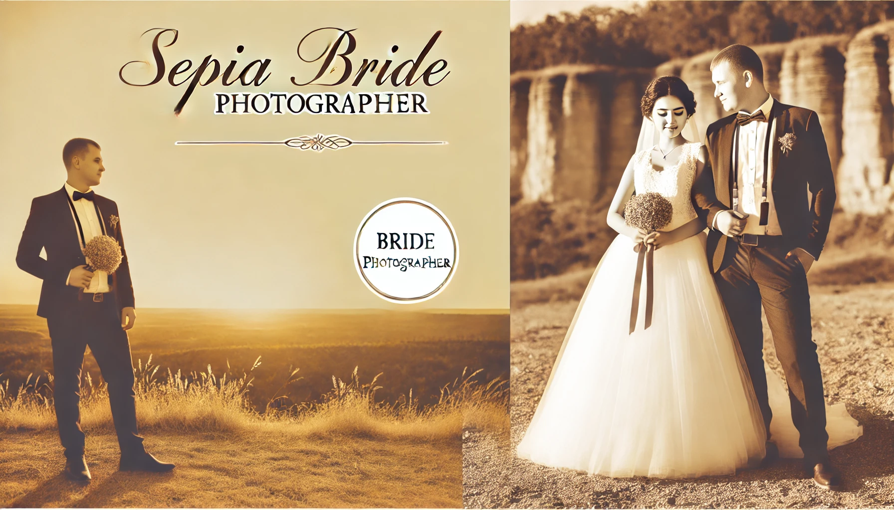 sepia bride photographer