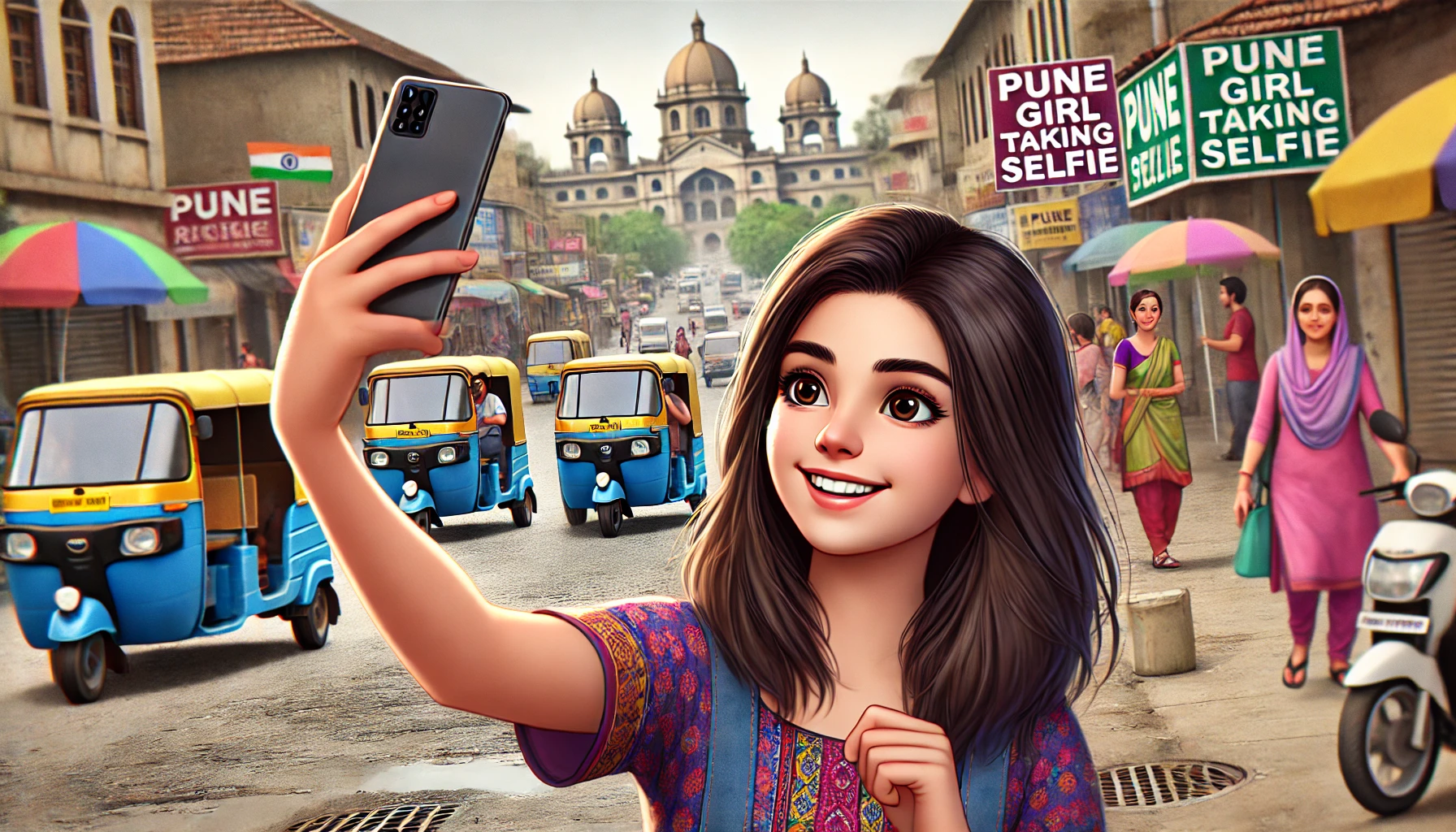 Pune Girl Taking Selfie