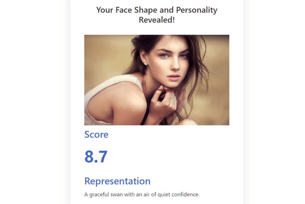 AI Facial Personality Analyzer Results