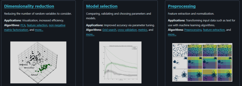 Scikit-Learn Dimensionality Reduction, Model Selection and Preprocessing