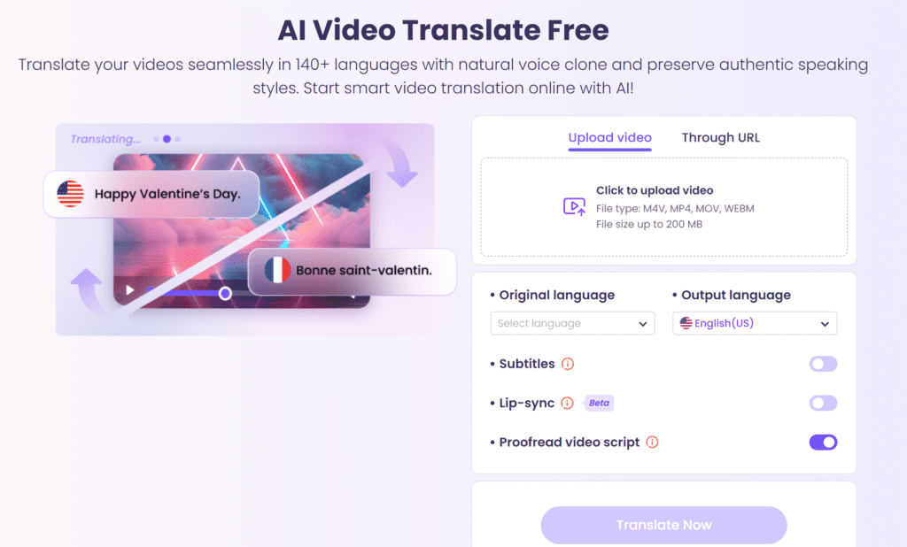 AI Video Translate free