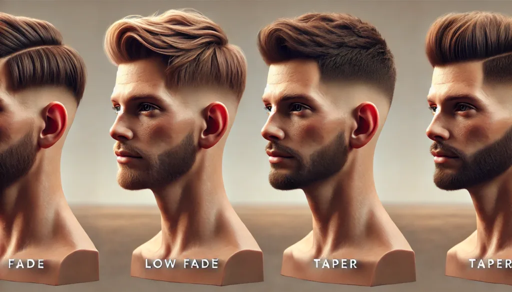 low fade vs taper hairstyle