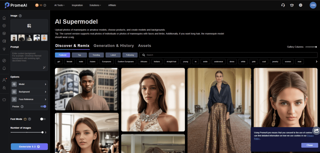 How to use PromeAI Pro AI SuperModel Generation