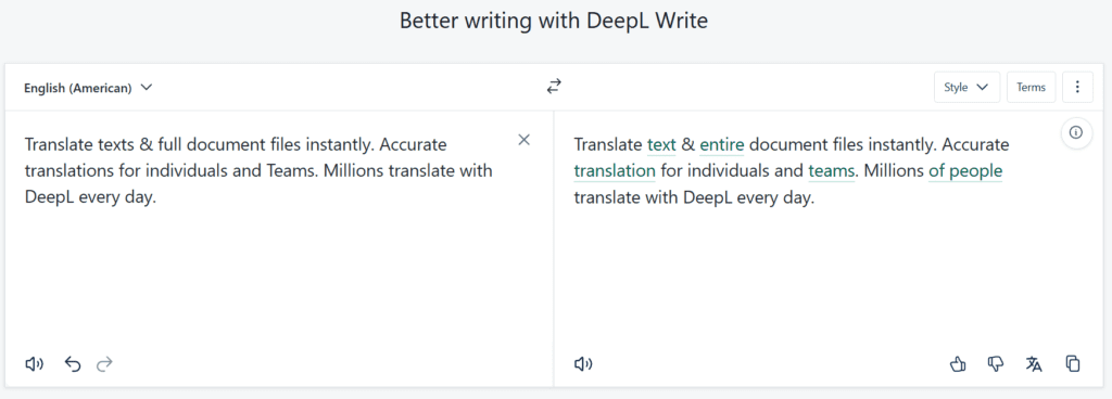 better writing with DeepL Write