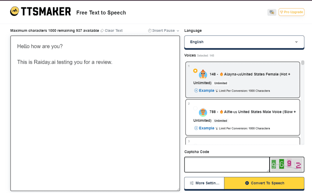 TTS Maker Free Text to Speech