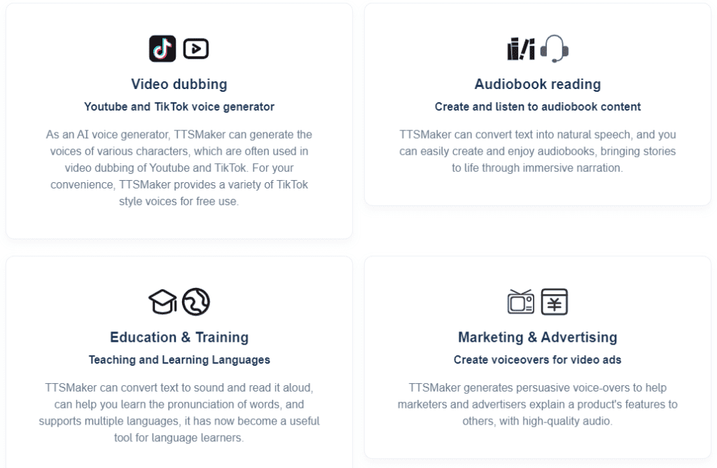 TTSMaker use cases