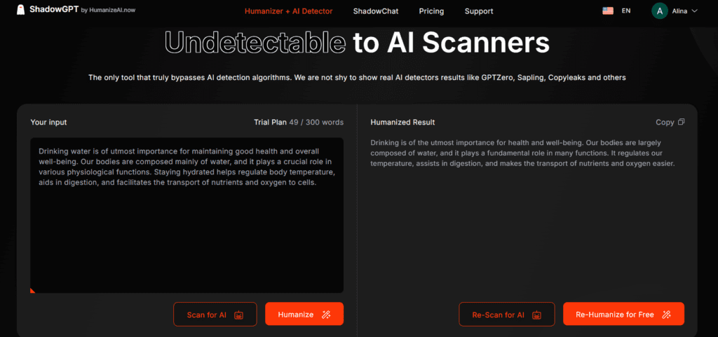 Undetectable to AI Scanners