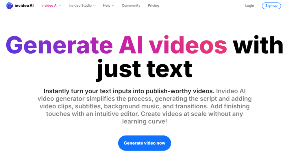 generate ai videos with just text