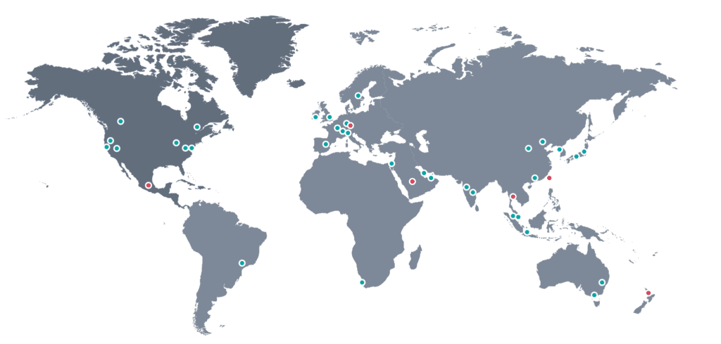 AWS Data Centers Map