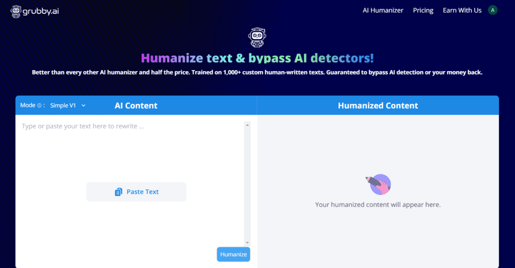 Humanize text & bypass AI detectors
