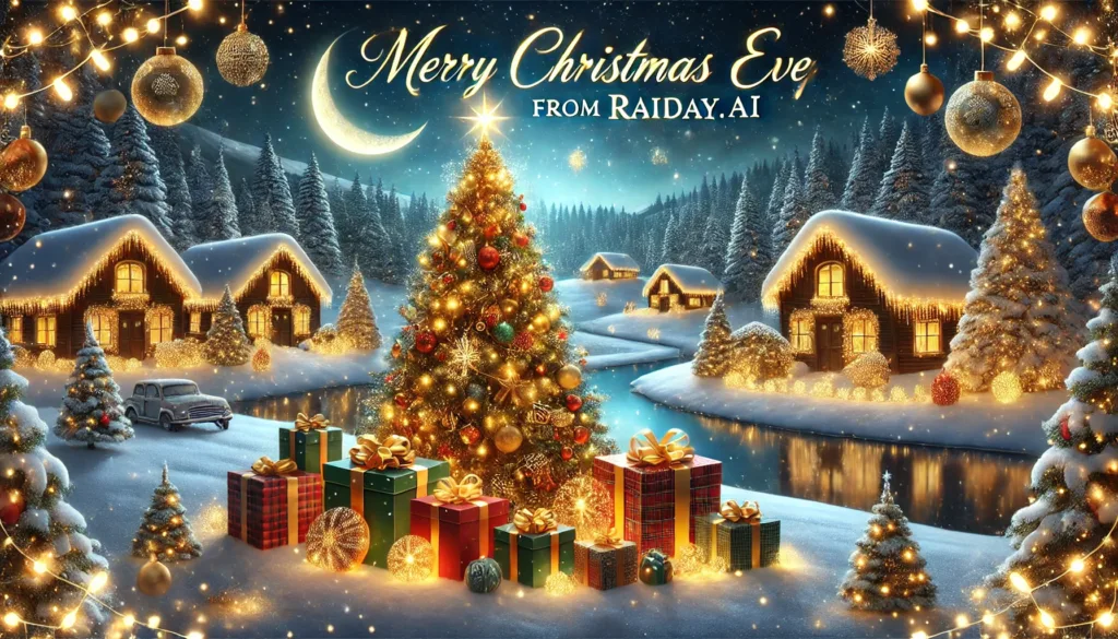 Merry Christmas Eve and Day from Raiday.ai! 🎄✨