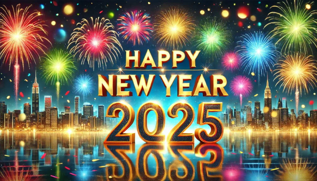 happy new year 2025 ai image